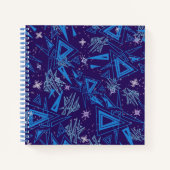 Abstrakt Blue Aqua Ice Crystals Sketchbook Journal Notizblock (Vorderseite)
