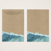 Abstrakt Blue Aquamarin Kraft Earring Display Card (Vorne & Hinten)