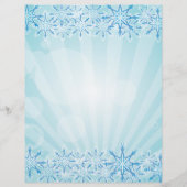 Abstrakt Blue Background Vector Grafik Schneeflock Flyer (Vorne)