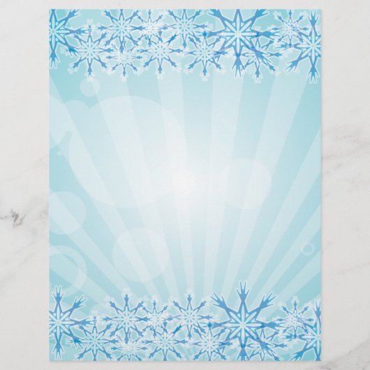 Abstrakt Blue Background Vector Grafik Schneeflock Flyer (Hinten)