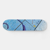 Abstrakt Blue Baltimore Geometric Mirror Mosaik Skateboard (Horizontal)