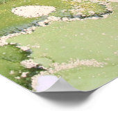 Abstrakt Blue Black Green Gold Poster (Ecke)