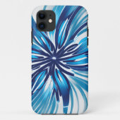 Abstrakt Blue Blume Art Deco Case-Mate iPhone Hülle (Rückseite)