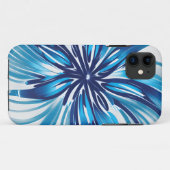 Abstrakt Blue Blume Art Deco Case-Mate iPhone Hülle (Rückseite (Horizontal))