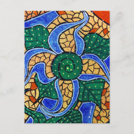 Abstrakt Blue Blume Postkarte