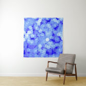 Abstrakt Blue Bokeh: Klassischer Hintergrund Wandteppich (Beispiel)