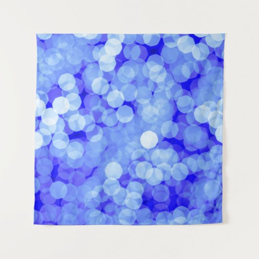 Abstrakt Blue Bokeh: Klassischer Hintergrund Wandteppich (Vorderseite)
