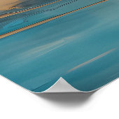 Abstrakt Blue Brown Moderne Malerei Poster (Ecke)