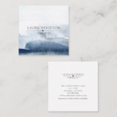 Abstrakt Blue Brush Stroke Therapeut Visitenkarte (Vorne/Hinten)