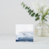 Abstrakt Blue Brush Stroke Therapeut Visitenkarte (Stehend Vorderseite)