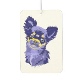 Abstrakt Blue Chihuahua Air Freshener Autolufterfrischer