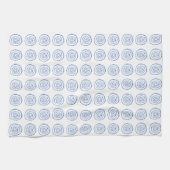 Abstrakt Blue Coastal Muster Küchentuch (Horizontal)