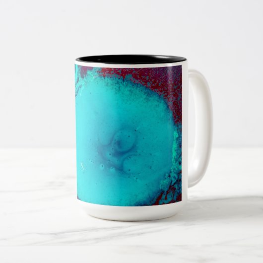 Abstrakt Blue Coffee Tasse (VorderseiteRechts)