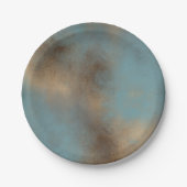 Abstrakt Blue Creme Art Pappteller (Vorderseite)