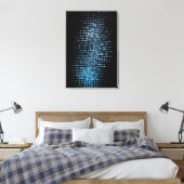 Abstrakt Blue Cubes Leinwanddruck (Insitu (Schlafzimmer))