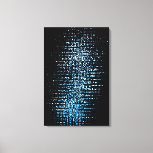 Abstrakt Blue Cubes Leinwanddruck (Vorderseite)