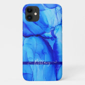 Abstrakt Blue Custom Art Wirbel Case-Mate iPhone Hülle (Rückseite)