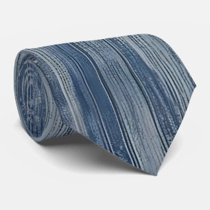 Abstrakt Blue Denim Stripe Neck Tie Krawatte