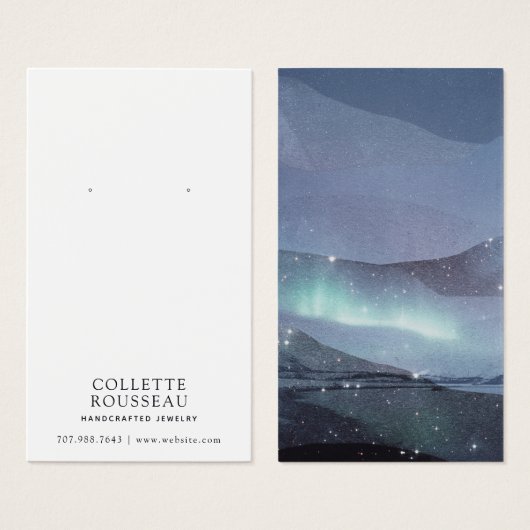 Abstrakt Blue Earring Juwelier Display (Vorne & Hinten)