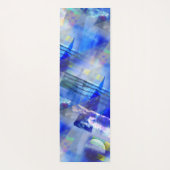 Abstrakt Blue Foto Collage Yogamatte (Rückseite)