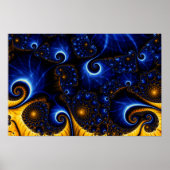 Abstrakt Blue Fraktal Sky Canvas Print Poster (Vorne)