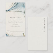 Abstrakt Blue Gold Beach Windelwaschmaschine Kinde Begleitkarte (Vorne/Hinten)