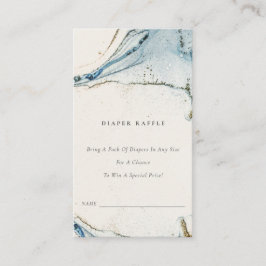 Abstrakt Blue Gold Beach Windelwaschmaschine Kinde Begleitkarte