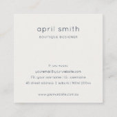 Abstrakt Blue Gold Beachy Vielen Dank für Ihre Bes Quadratische Visitenkarte (Rückseite)