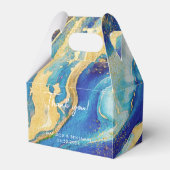 Abstrakt Blue Gold Farbenfroh Vielen Dank Geschenk Geschenkschachtel (Vorderseite)
