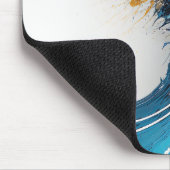 Abstrakt Blue & Gold Mouse Pad - Dynamisches Desig Mousepad (Ecke)