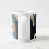 Abstrakt Blue Gold Navy Jumbo-Tasse (Rückseite)