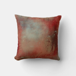 Abstrakt Blue Gold Red Contemporary Art Kissen