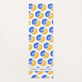 Abstrakt Blue Gold Yin Yang Fishing Balance Yogamatte (Vorderseite)