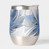 Abstrakt Blue Gray Fraktal Art Blume (Links)