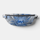 Abstrakt Blue Gray Fraktal Art Blume Bauchtasche (Ablage )