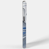 Abstrakt Blue Gray Fraktal Art Blume Case-Mate iPhone Hülle (Rückseite / Rechts)