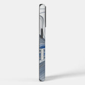 Abstrakt Blue Gray Fraktal Art Blume Case-Mate iPhone Hülle (Rückseite / Rechts)