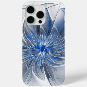 Abstrakt Blue Gray Fraktal Art Blume Case-Mate iPhone Hülle