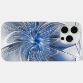 Abstrakt Blue Gray Fraktal Art Blume Case-Mate iPhone Hülle (Rückseite (Horizontal))