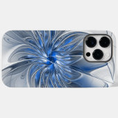 Abstrakt Blue Gray Fraktal Art Blume Case-Mate iPhone Hülle (Rückseite (Horizontal))