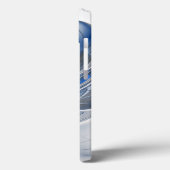 Abstrakt Blue Gray Fraktal Art Blume Case-Mate iPhone Hülle (Rückseite / Links)