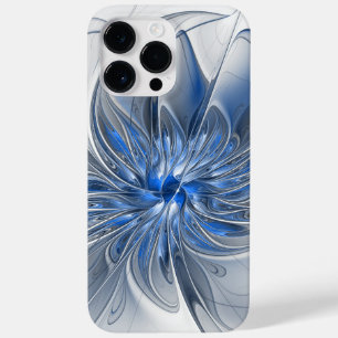Abstrakt Blue Gray Fraktal Art Blume Case-Mate iPhone 14 Pro Max Hülle