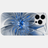 Abstrakt Blue Gray Fraktal Art Blume Case-Mate iPhone Hülle (Rückseite (Horizontal))
