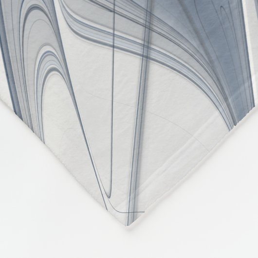 Abstrakt Blue Gray Fraktal Art Blume Fleecedecke (Ecke)