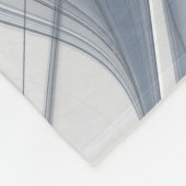 Abstrakt Blue Gray Fraktal Art Blume Fleecedecke (Ecke)