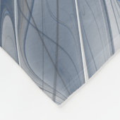 Abstrakt Blue Gray Fraktal Art Blume Fleecedecke (Ecke)