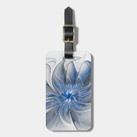 Abstrakt Blue Gray Fraktal Art Blume