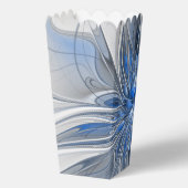 Abstrakt Blue Gray Fraktal Art Blume Geschenkschachtel (Rückseite)