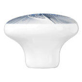 Abstrakt Blue Gray Fraktal Art Blume Keramikknauf (Seitenansicht)