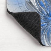 Abstrakt Blue Gray Fraktal Art Blume Mousepad (Ecke)